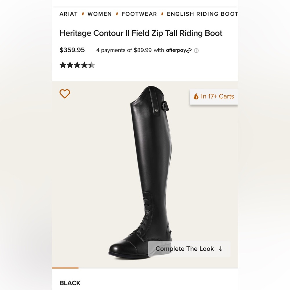 ARIAT Heritage Contour II Field Zip Tall Riding Boot